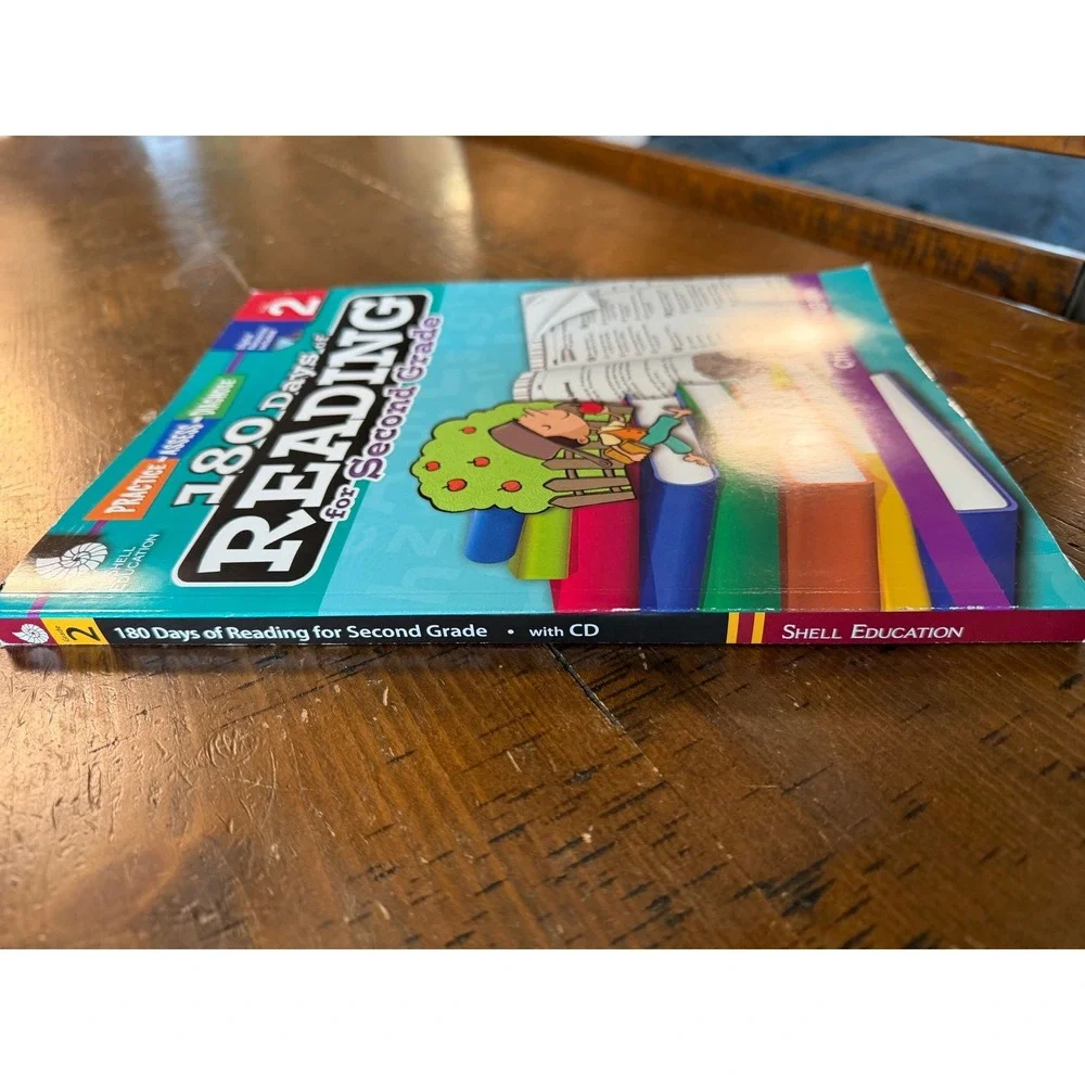 Shell Education 180 Days of Reading for Second Grade Workbook with CD Dugan